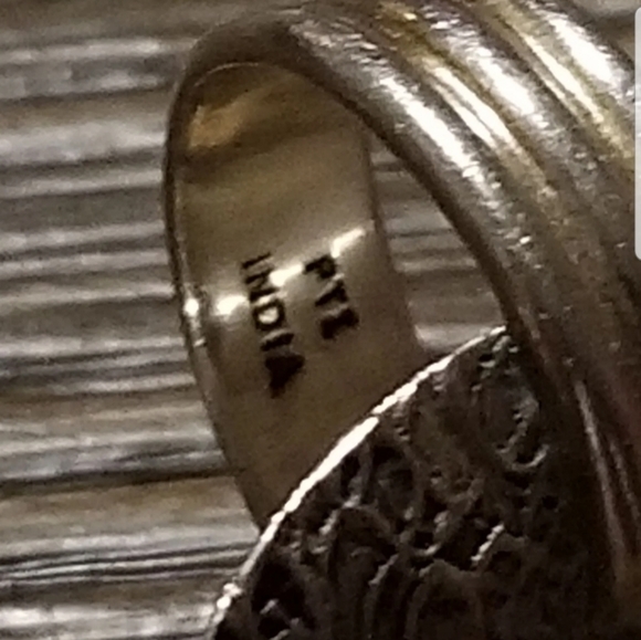 Vintage PTI 925 Silver Saddle Ring Sz. 7 - Picture 7 of 12